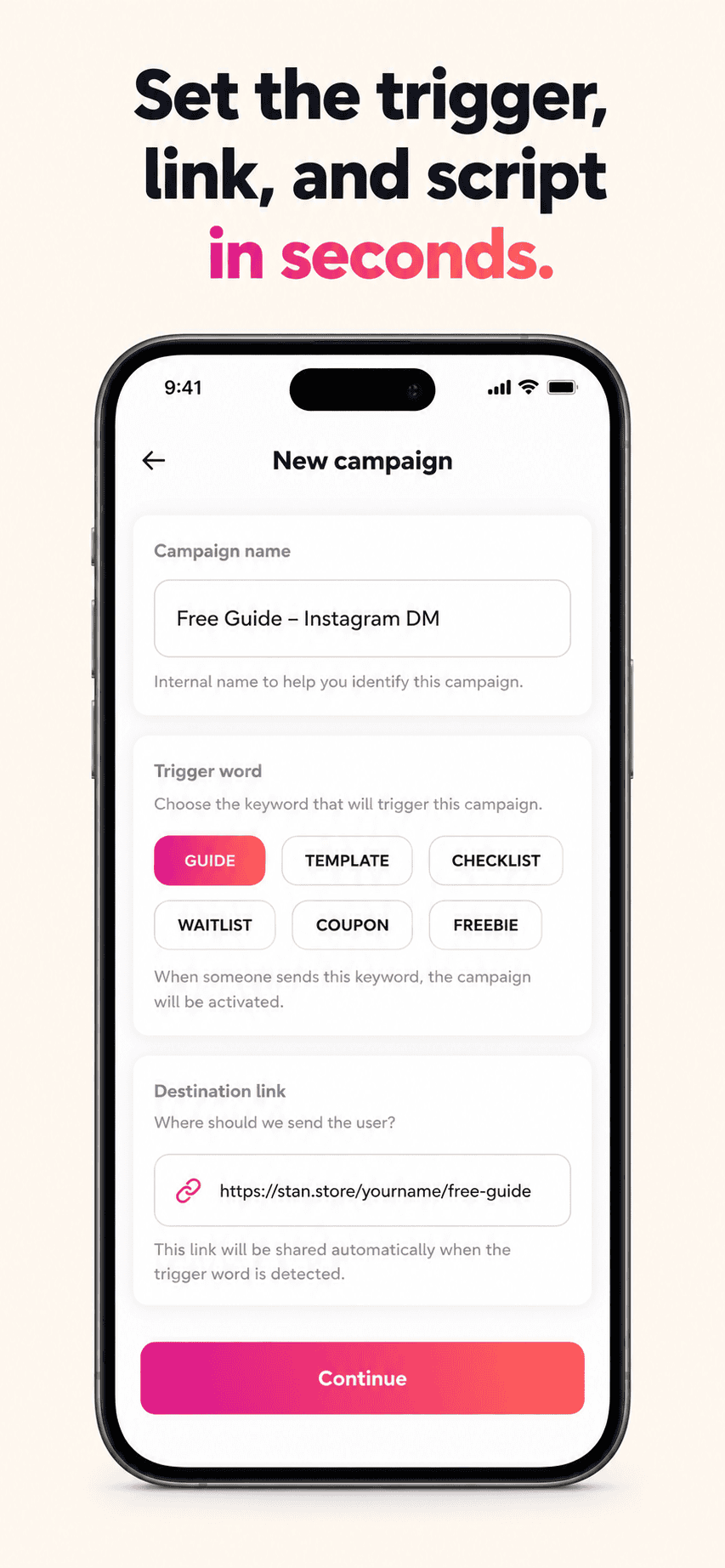 GramTrigger Campaign blueprint